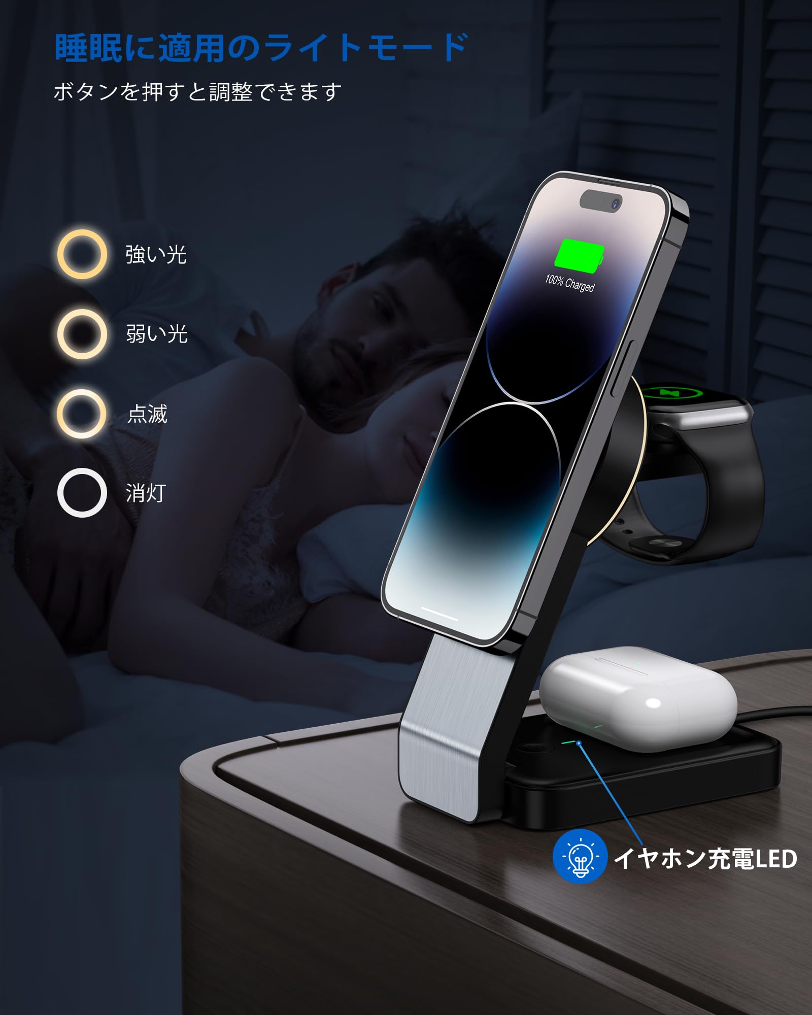 Apple - ワイヤレス充電器 3in1 iPhone14Pro MagSafe対応 mags Apple - ワイヤレス充電器 3in1 iPhone14Pro MagSafe対応 mags