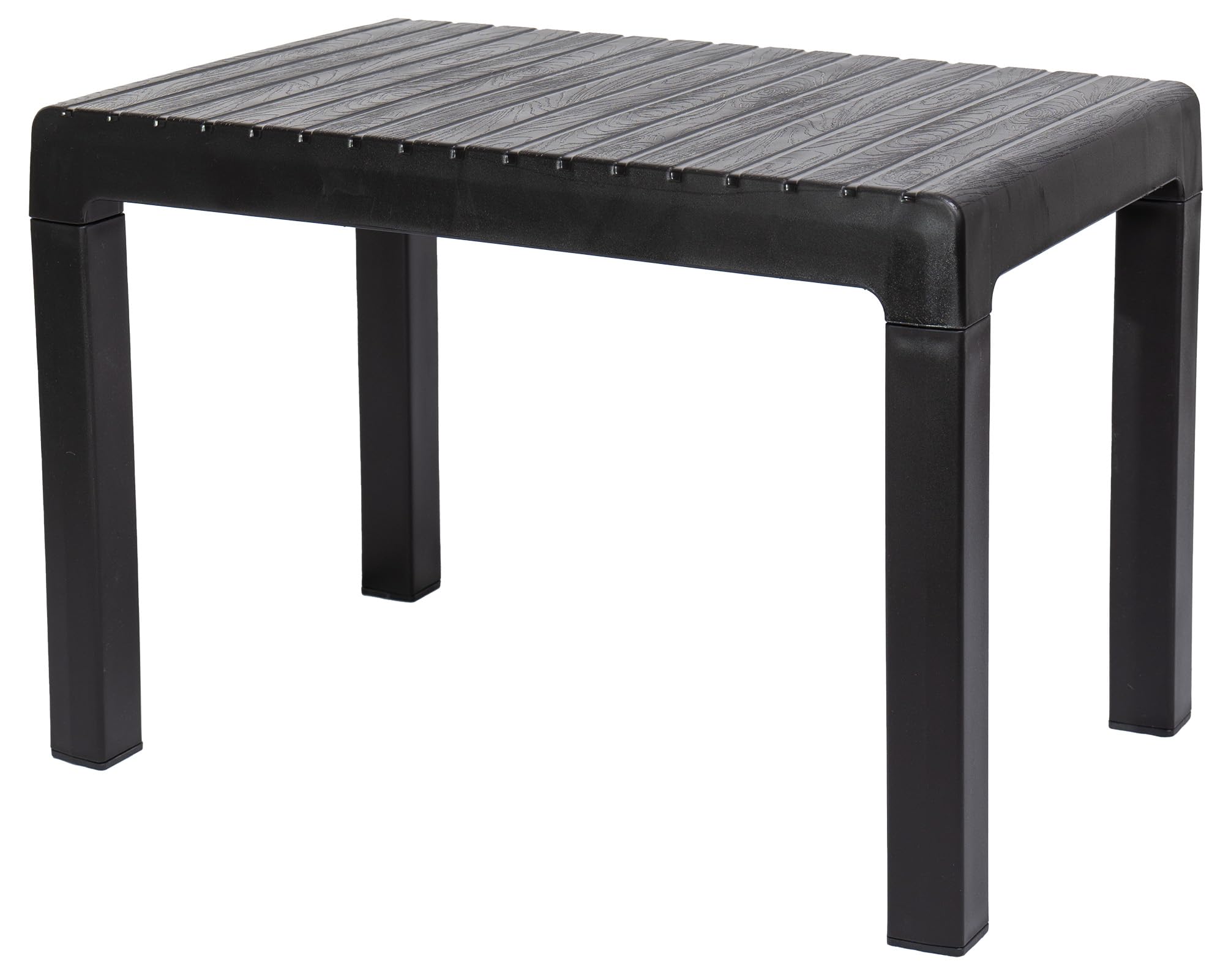 Violet Mesa Auxiliar Plástico, 60X40 cm, Mesa de Café (Marrón Oscuro)