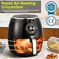 Vista 3 de Uten - Freidora de aire de color negro