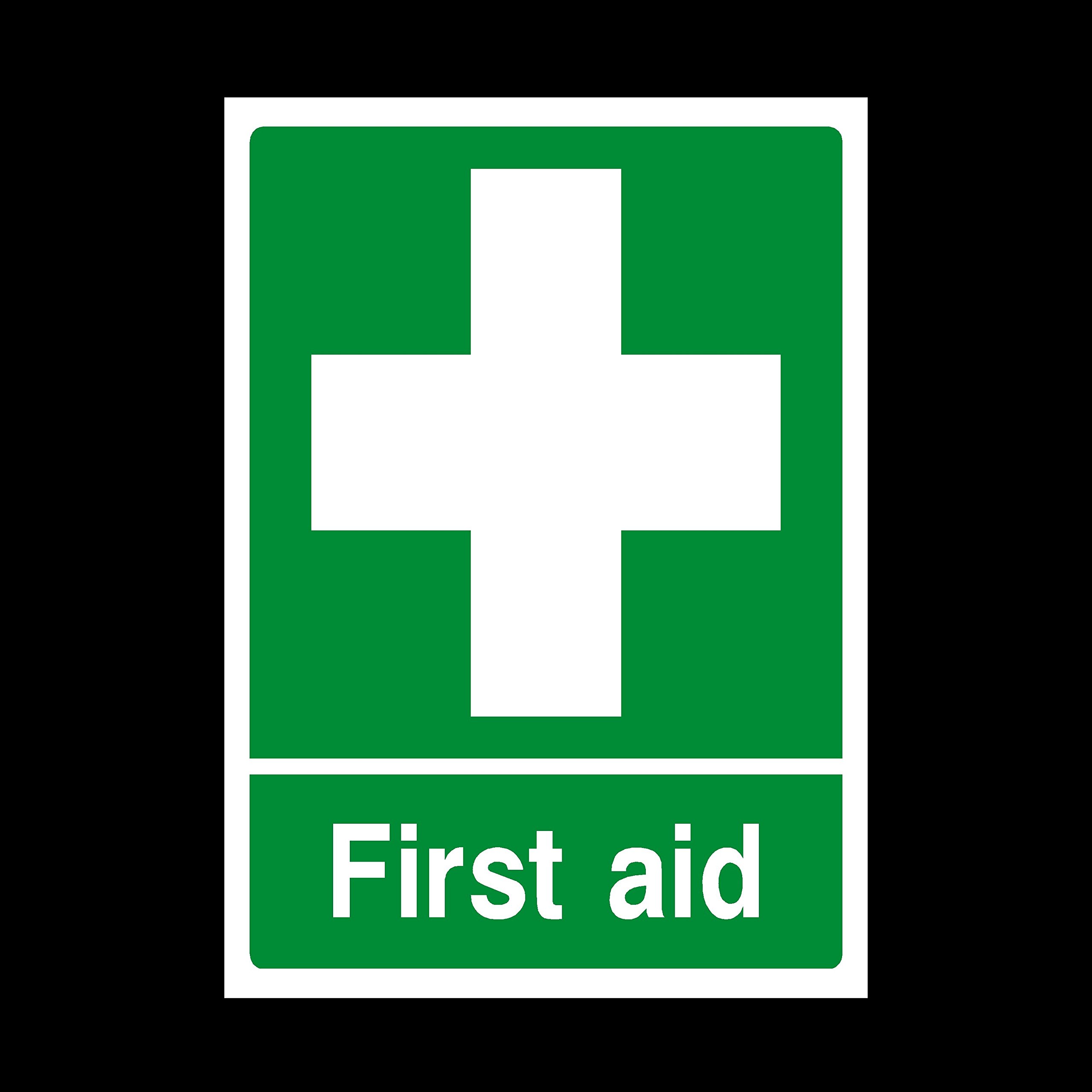 First Aid Plastic Sign with double sided fixing tape -  & Safety/Safe Condition/First Aiders (FAID22)