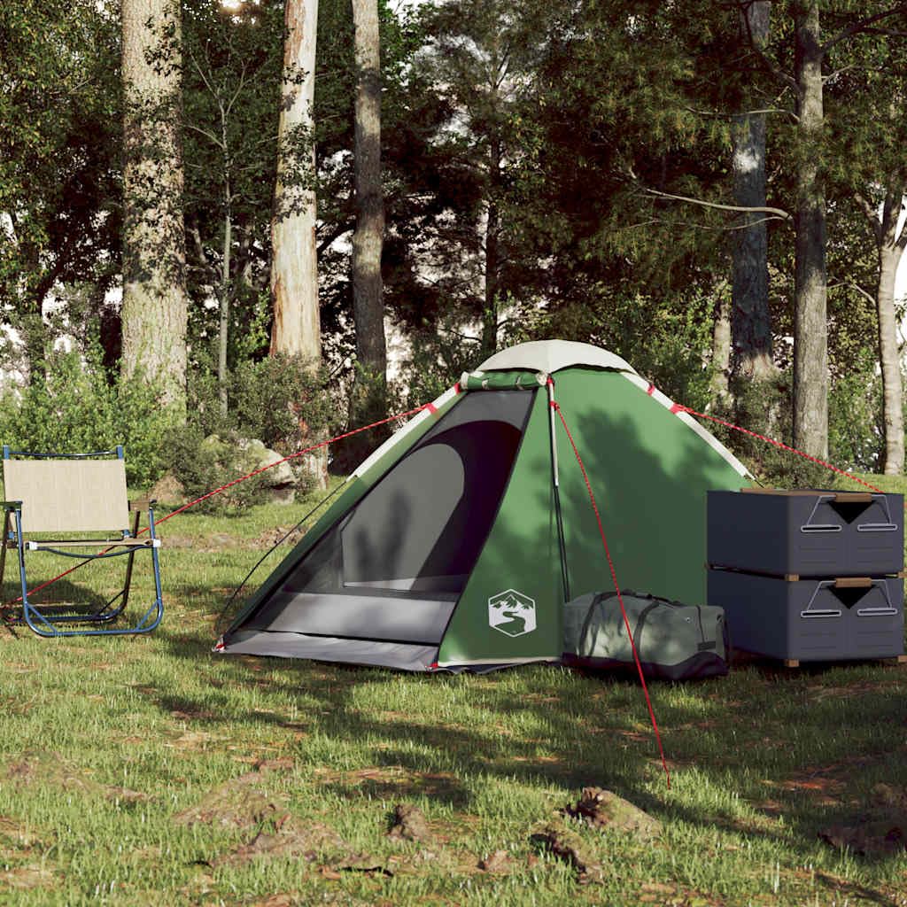 Tente de Camping à Dôme 2 Personne Vert Imperméable Extérieur H | Tente Dôme Facile à Installer pour Camping, Pique-Nique, Randonnée, Randonnée, Trekking