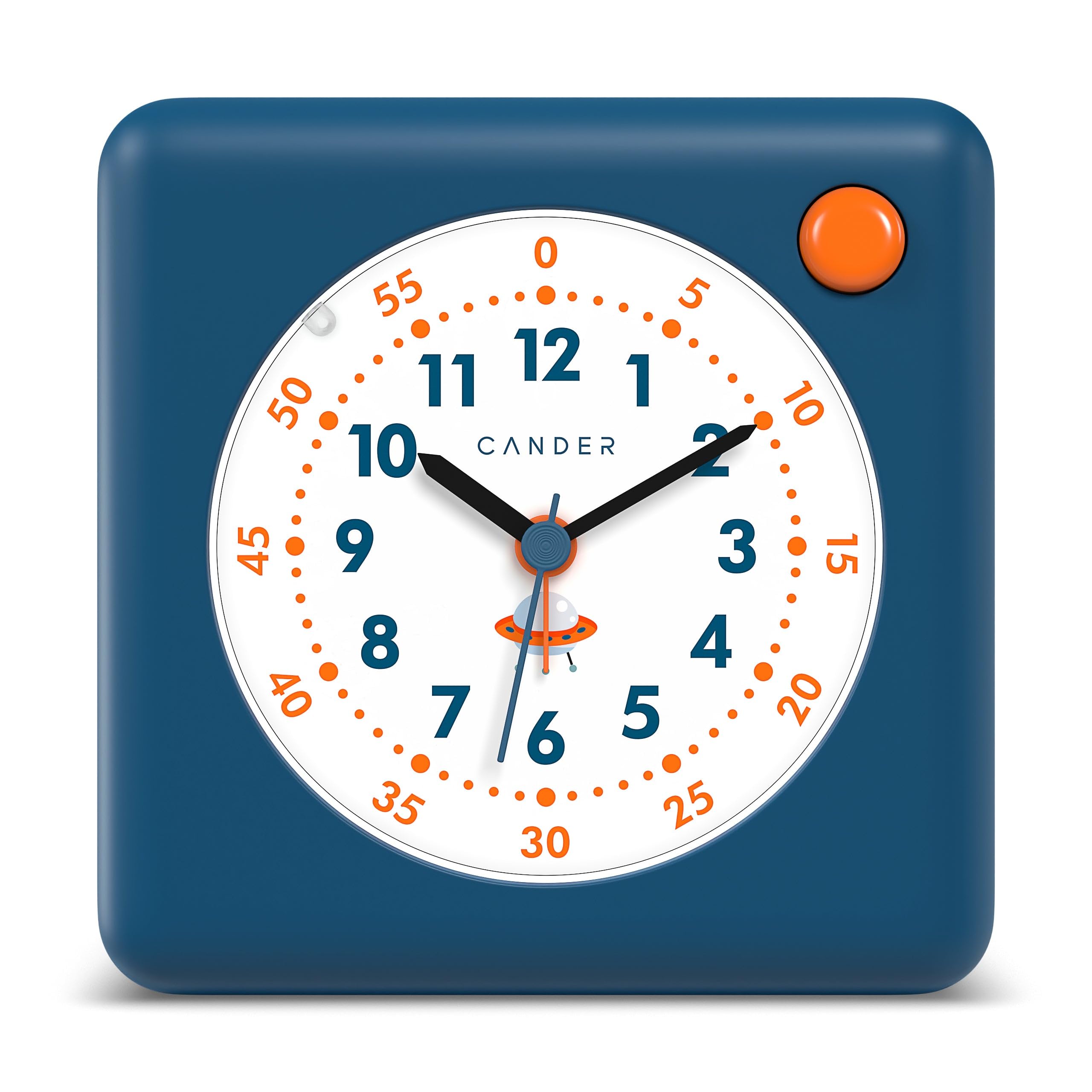 Cander Berlin MNU 1010 A Reloj Despertador Infantil Silencioso Luz Astronauta Espacio Snooze Iluminación Sin Ruido de Tictac Niños Niñas Habitación Infantil Reloj de Mesa