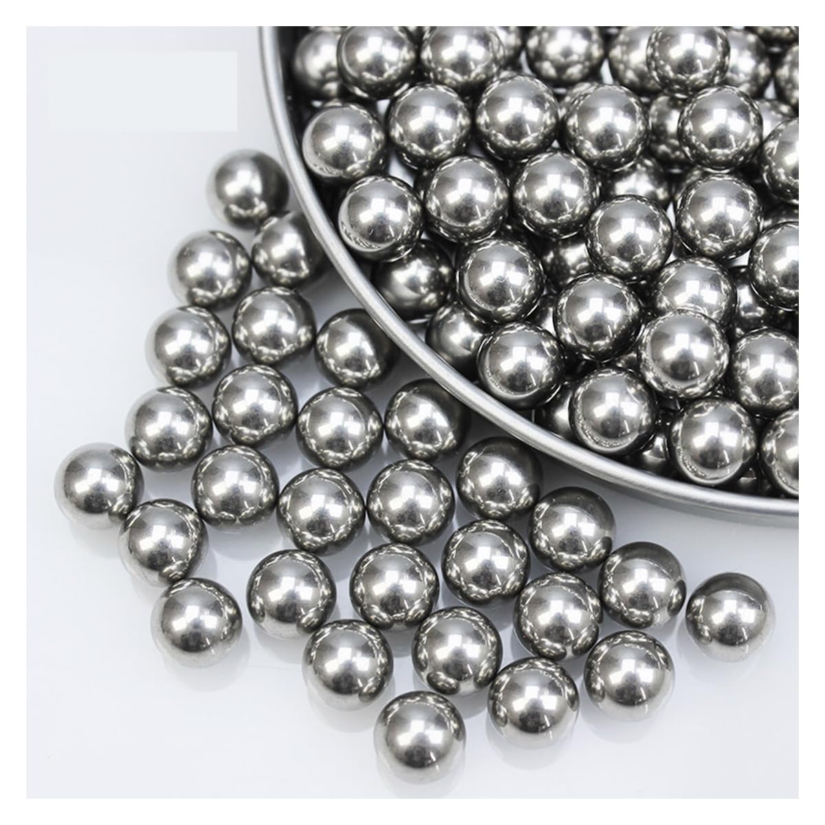 Purzen 100 Pcs 6.35mm Stainless Steel Balls,Strong and Smooth,Ideal for Bearings,Sliding Mechanisms,Bicycles,Casters,Door Locks,DIY Mechanical Projects,8.731mm 50pcs