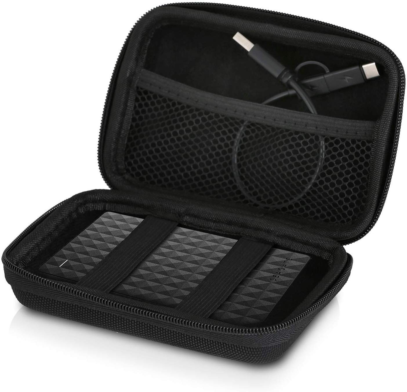 Wicked Chili - Custodia rigida AntiShock da 2,5'' per Hard-Disk esterno e SSD (max. 12,7 x 8,2 x 4 cm), incl. scomparto per cavo