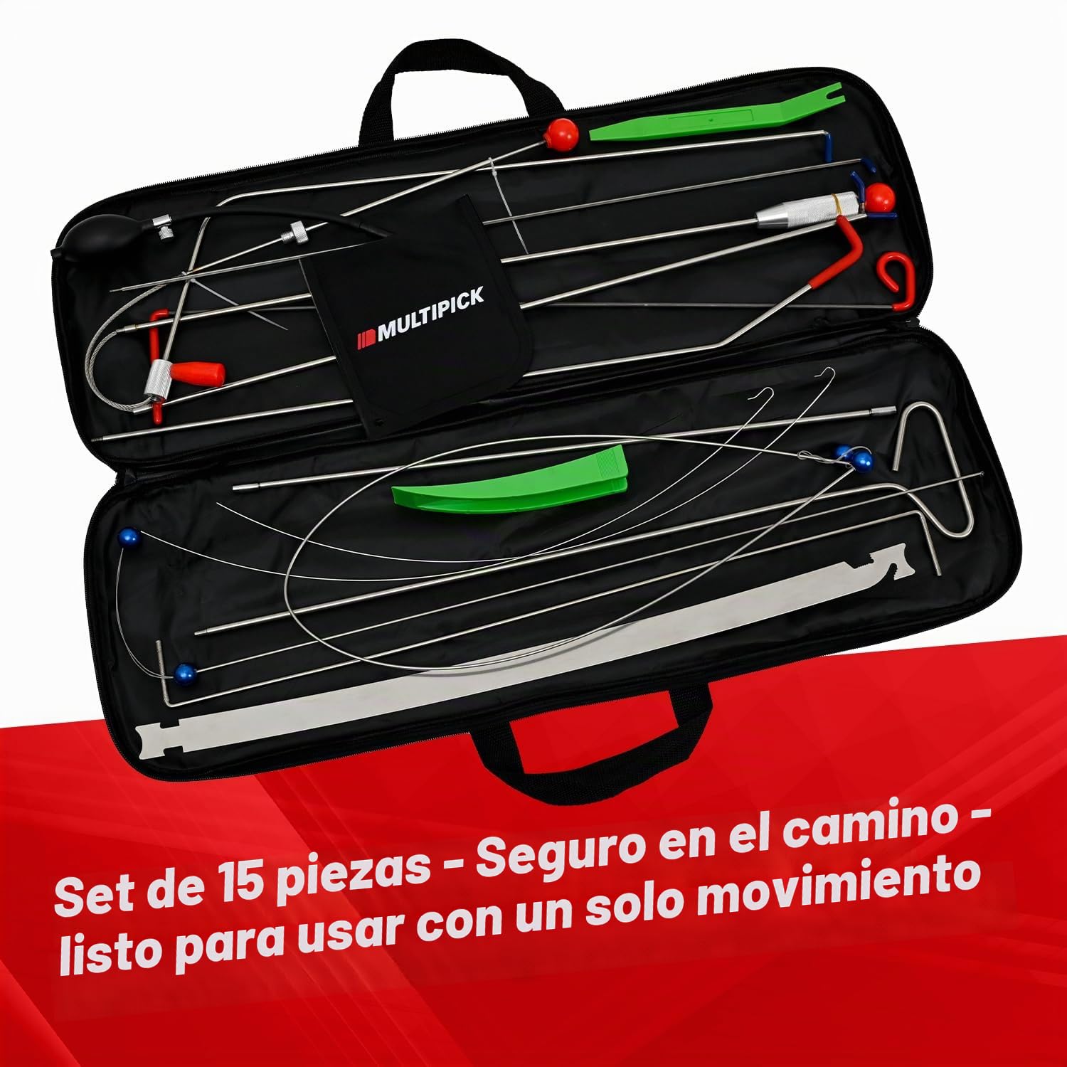 MULTIPICK Kit de Apertura Vehículos – Herramienta de Palanca & Set Herramientas Profesionales – Herramientas Desmontaje Molduras & Herramientas Coche para Apertura Vehículo
