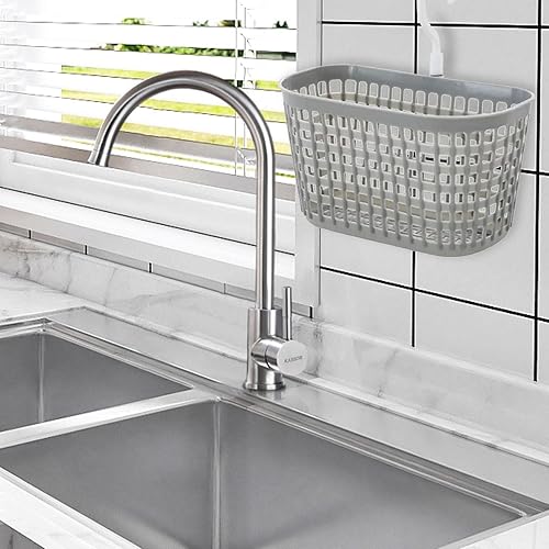 Miniatura 7 de Cesta colgada de pared, cesta de malla montada en la pared, cesta de frutas colgada de material PP con gancho de rotación de 360 grados, cesta