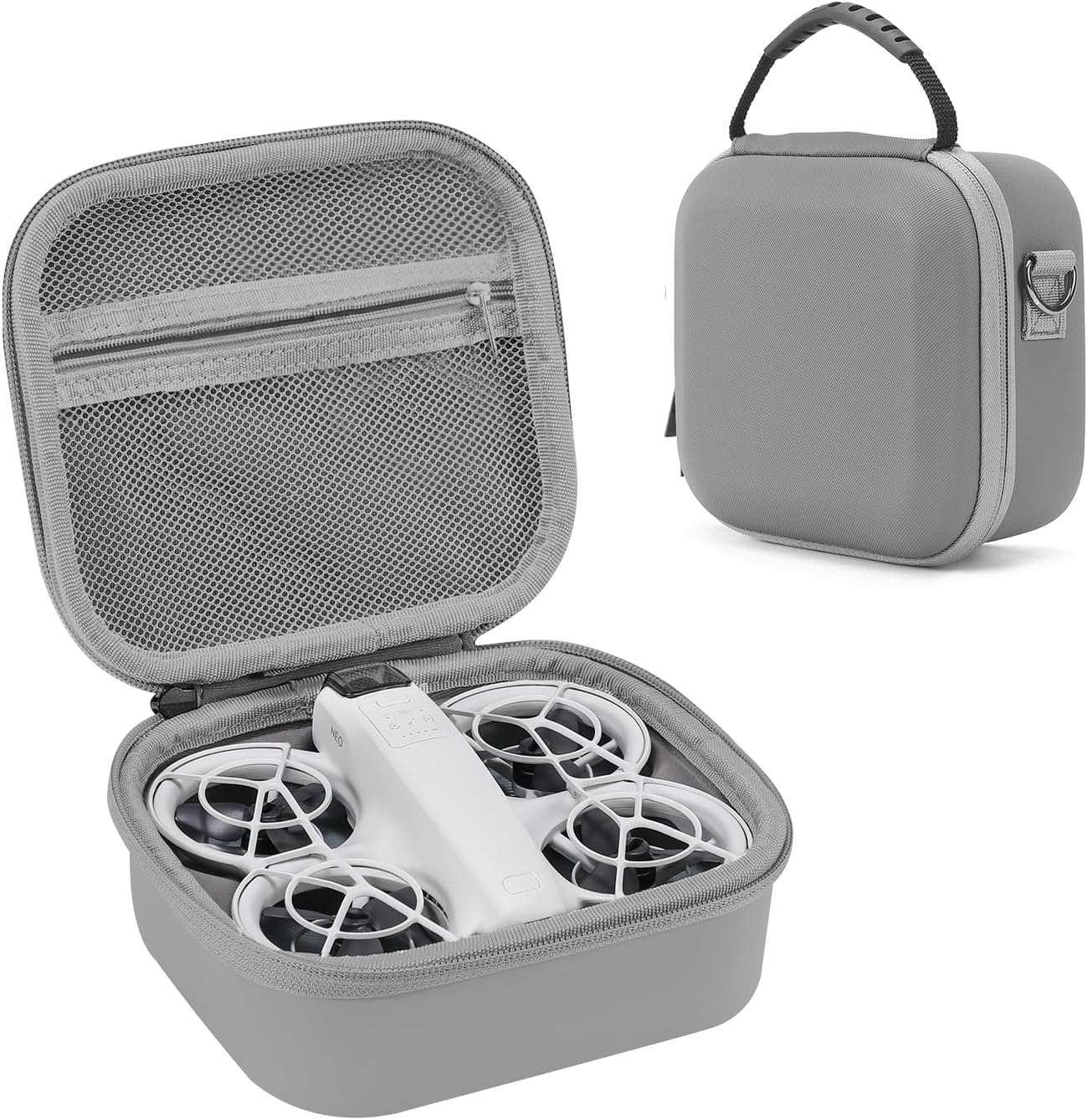 Storage Bag for DJI Neo 2，Portable Travel Hard Shell PU Portable Shockproof Protection Cover for DJI Neo 2 Drone and Batteries Accessories，Ideal for Trip and Home Storage