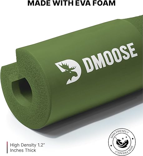 Vista 53 de DMoose Fitness Almohadilla de barra para empuje de cadera, sentadillas y estocadas, cojín de espuma gruesa antideslizante para soporte de cuello