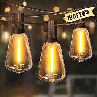 10 Cozy Patio Ideas for Small Spaces That Feel Inviting 19 LAMPHOME LED Outdoor String Lights 100FT Patio Lights with 52 Shatterpro...