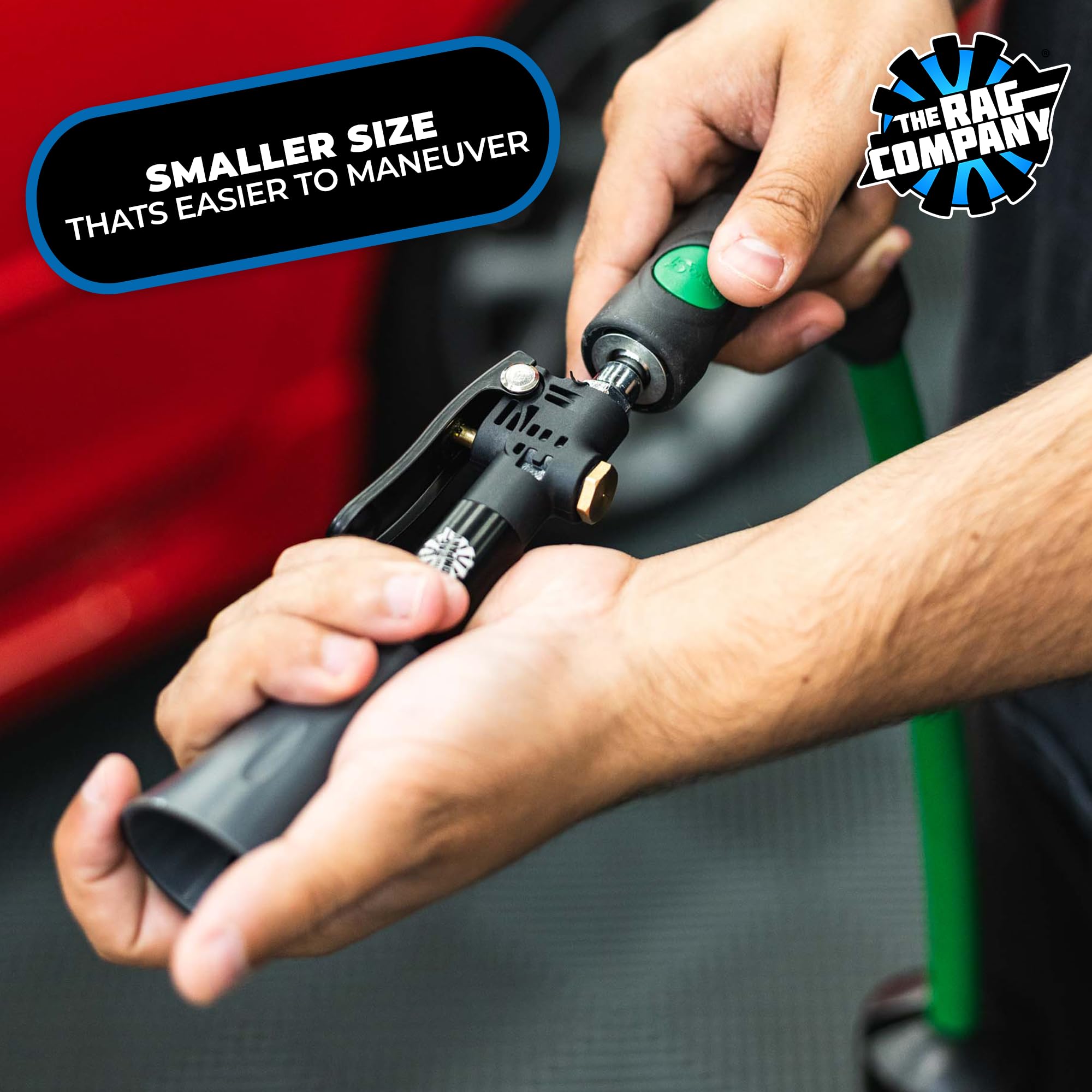 The Rag Company Ultra Air Blaster Mini – Schmutzentferner für Innenausstattung, langlebiges Metalldesign, auslöserbetrieben