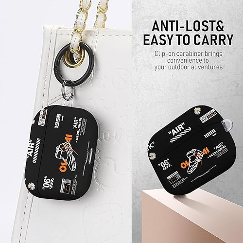 Vista 72 de Funda para Airpods Pro Air Sports Shoes, funda protectora de TPU suave resistente para Apple Airpod Pro con llavero para mujeres y hombres, azul