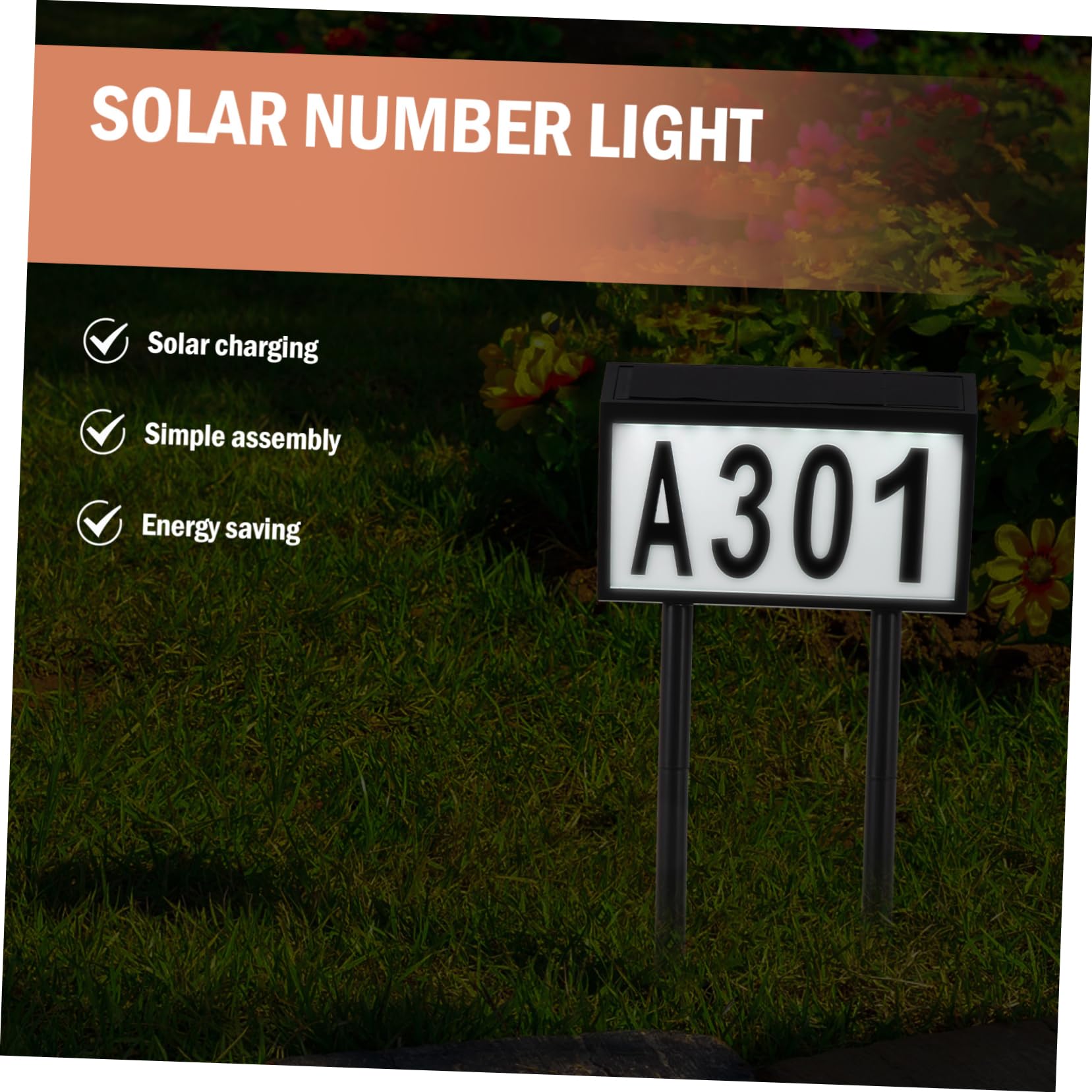 Solar Hausnummernleuchte 2w 10 LED 1 Satz für Bodenmontage