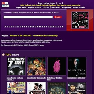 Lyrics.AZ - Free Song Lyrics
