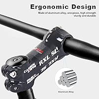 Vista 6 de RXL SL 25.4 vástago de fibra de carbono vástago 6° vástago MTB vástago de bicicleta de montaña vástago grado 6 para bicicleta de carretera MTB Negro