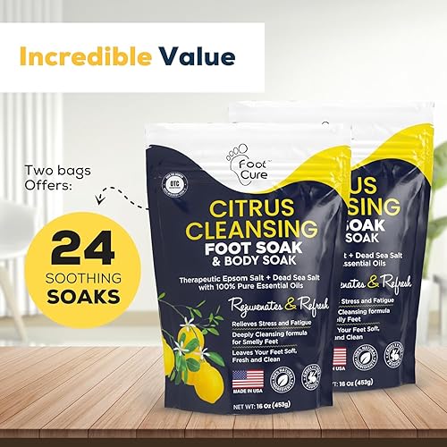 Miniatura 65 de Aceite de árbol de té para pies con sal de Epsom, para reparación de uñas de los pies, pies de atletas, suaviza los callos, alivia dolores y pies