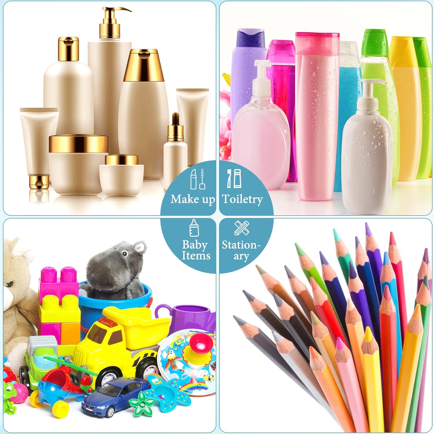 Weewooday 12 Pieces Clear Makeup Bags Cosmetic Storage Bags PVC Zipper Pouches Travel Waterproof Makeup Plastic Case for Women Organizing Toiletries Traveling Bathroom(Large,Black) - Image 5