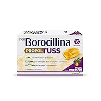 Neo Borocillina Propoltuss, Integratore Alimentare per i primi sintomi della tosse e il benessere della gola, 16 Pastiglie, Gusto Pino Mugo