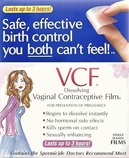 VCF Vaginal Contraceptive Films 9 Each (Pack of 3)