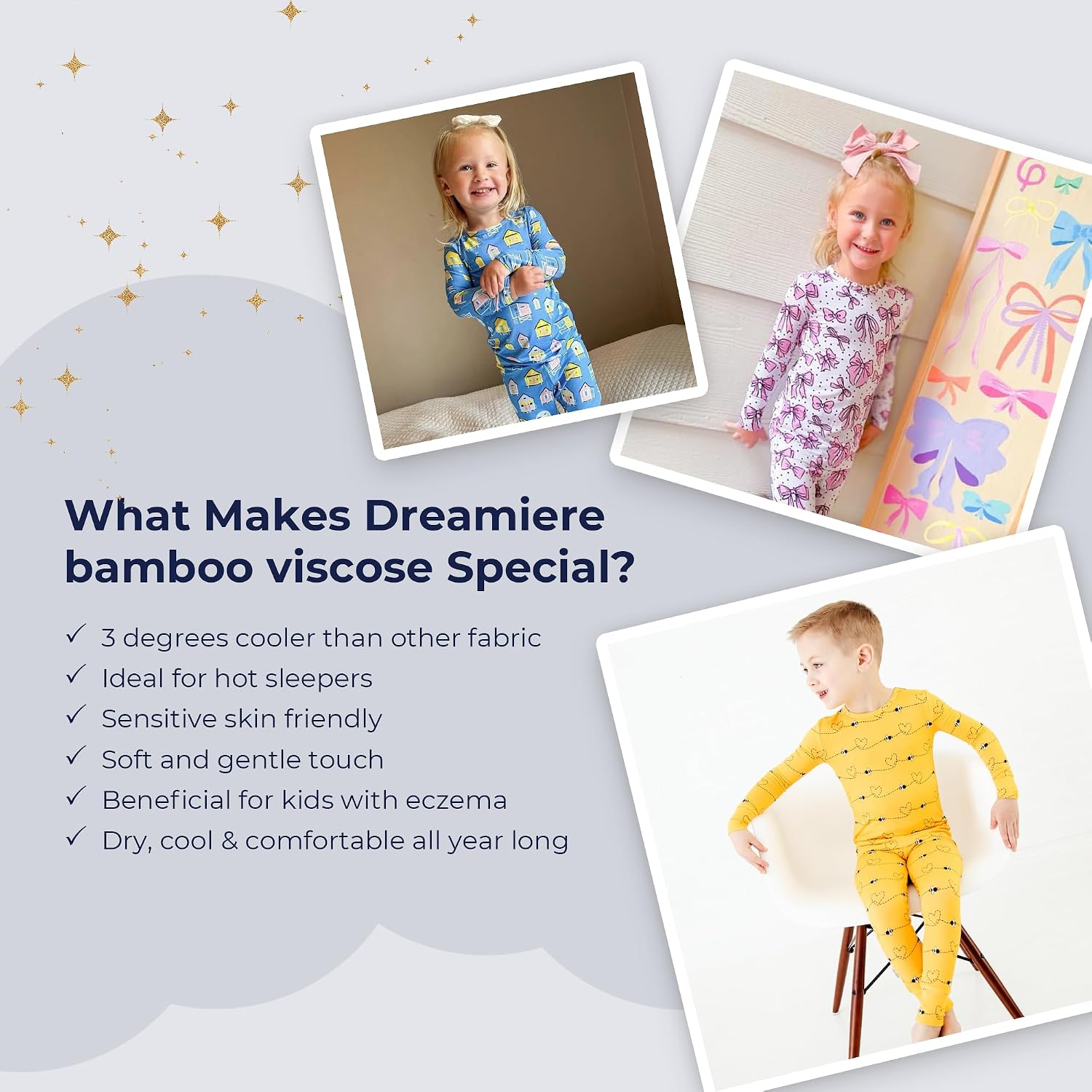 Dreamiere Two Piece Pajama Set | Boys-Girls | Toddler Sleepwear | Matching Family Pajama | Lightweight, Comfortable for Skin