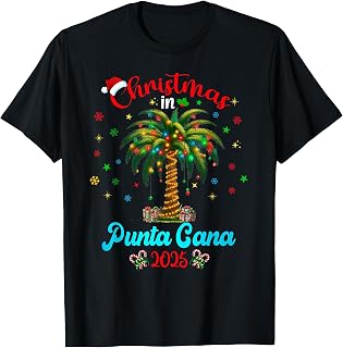 Punta Cana Christmas Trip Family Reunion Tropical Xmas T-Shirt