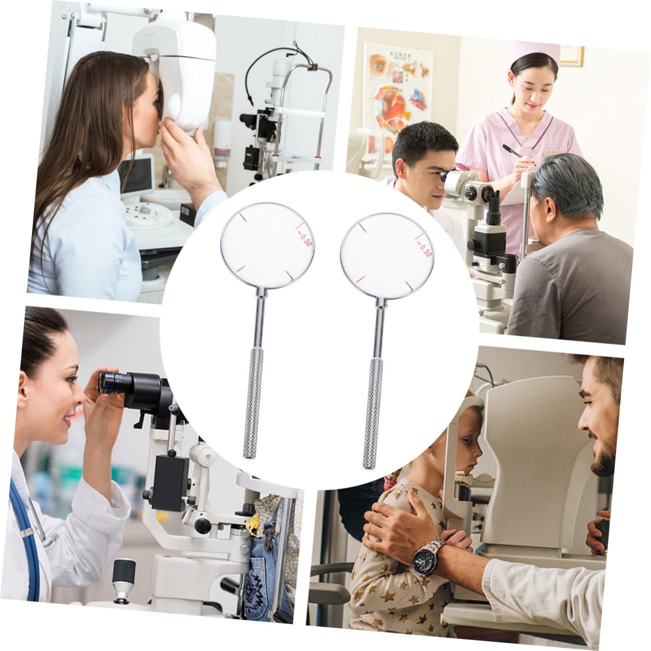 Mobestech 2pcs Herramientas Optometría Profesionales Para Lentes Cilíndricas Multifunción Accesorios Prácticos Para Corregir Astigmatismos A Grados