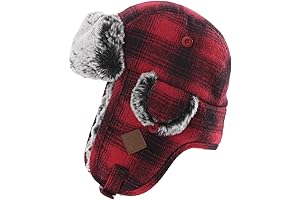 Jeff & Aimy Men's Plaid Trapper Winter Hat