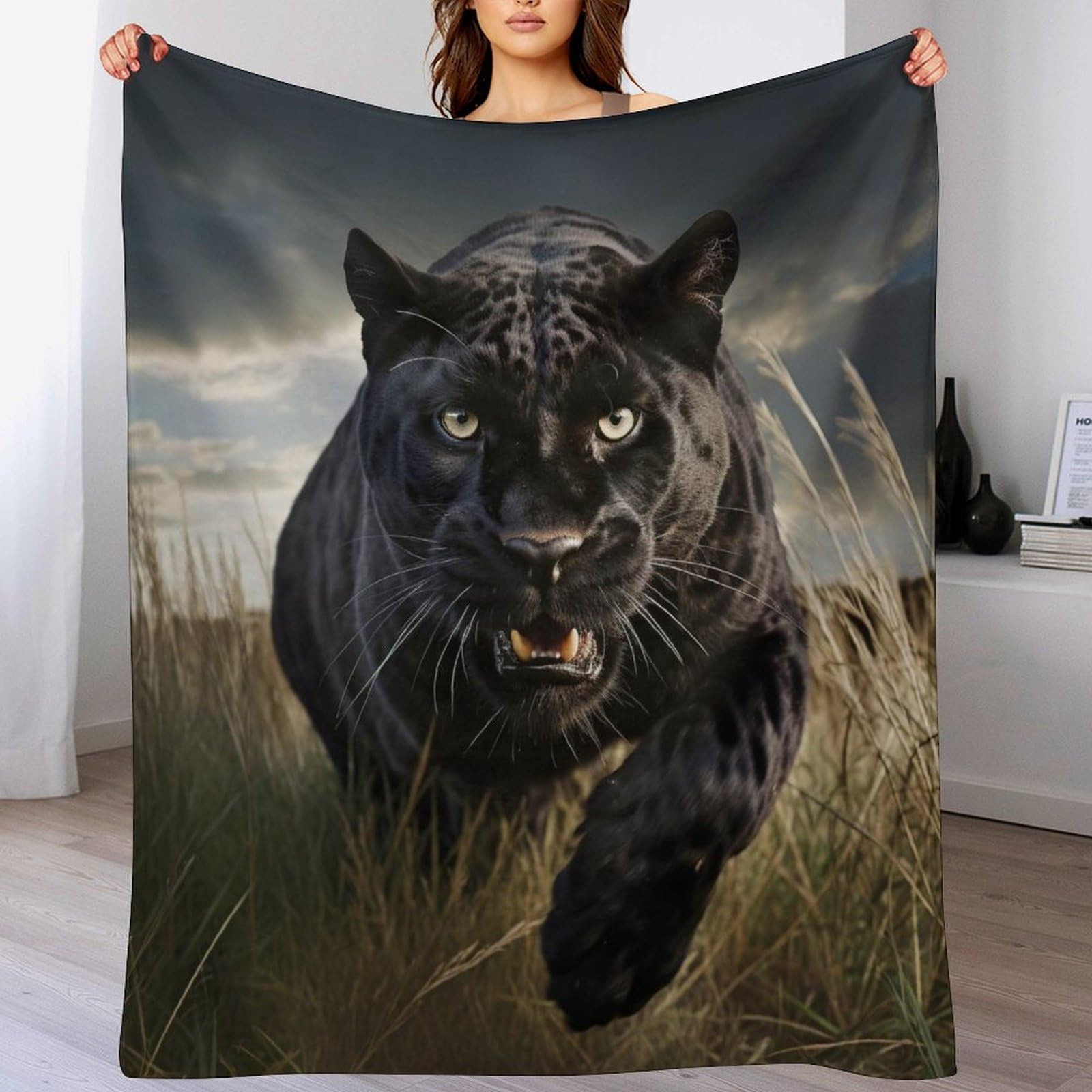 Manta de franela de leopardo térmica para sofás fríos