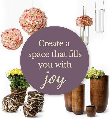 Miniatura 9 de Serene Spaces Living Juego de 4 jarrones de cerámica negra mate  Moderno jarrón cubo negro que añade un aspecto elegante a cualquier espacio, uso