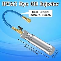Vista 8 de Inyector de aceite de CA para R1234yf R134a R410a, Inyector de tinte de CA con válvula de cierre, Inyector de tinte 1234yf con función de prevención