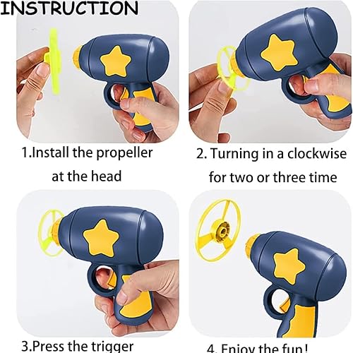 Miniatura 8 de Juguete volador para gatitos de interior, juguete interactivo para gatos con 1 parte superior giratoria iluminada y 5 hélices, juguete volador para