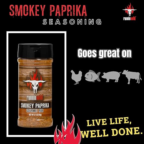 Miniatura 2 de Condimento de pimentón ahumado  Pimentón ahumado equilibrado con azúcar morena, especias y un toque de sabor natural a humo  Runnin' Wild Foods, 5.7