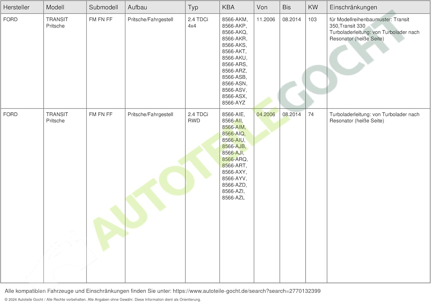 GATES Turbocharger hose 09-0632