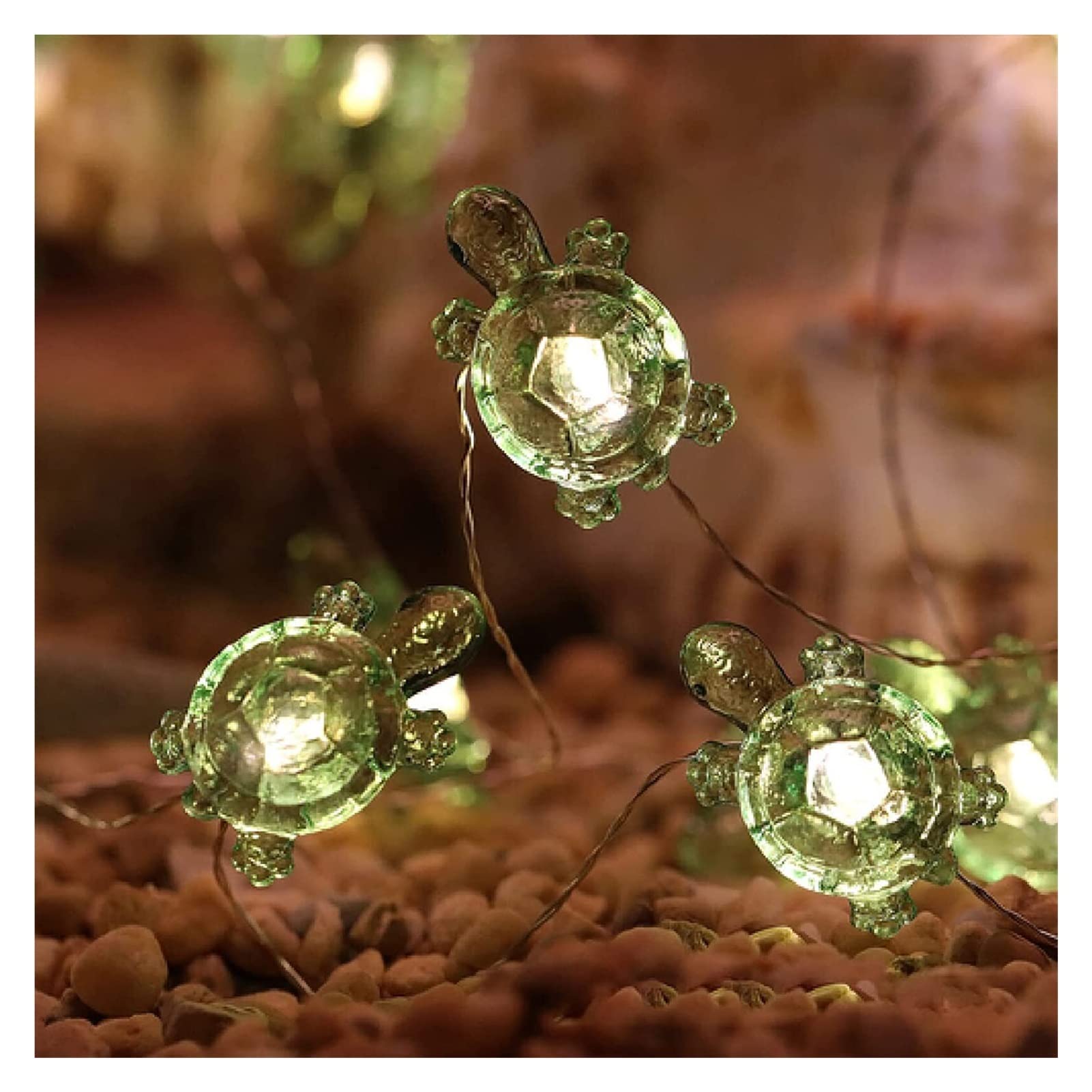 Dekorative Lichterkette mit Schildkrötenmotiv und Fernbedienung, nautischem Thema for Hochzeit, Schlafzimmer, Party, Geburtstag(M(13.1ft))
