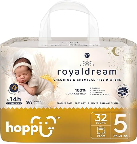 Vista 8 de Hoppi Pañales estilo pull-up, talla 4, pantalones de entrenamiento sin cierre con cintura de 360°, protección ultra absorbente durante la noche