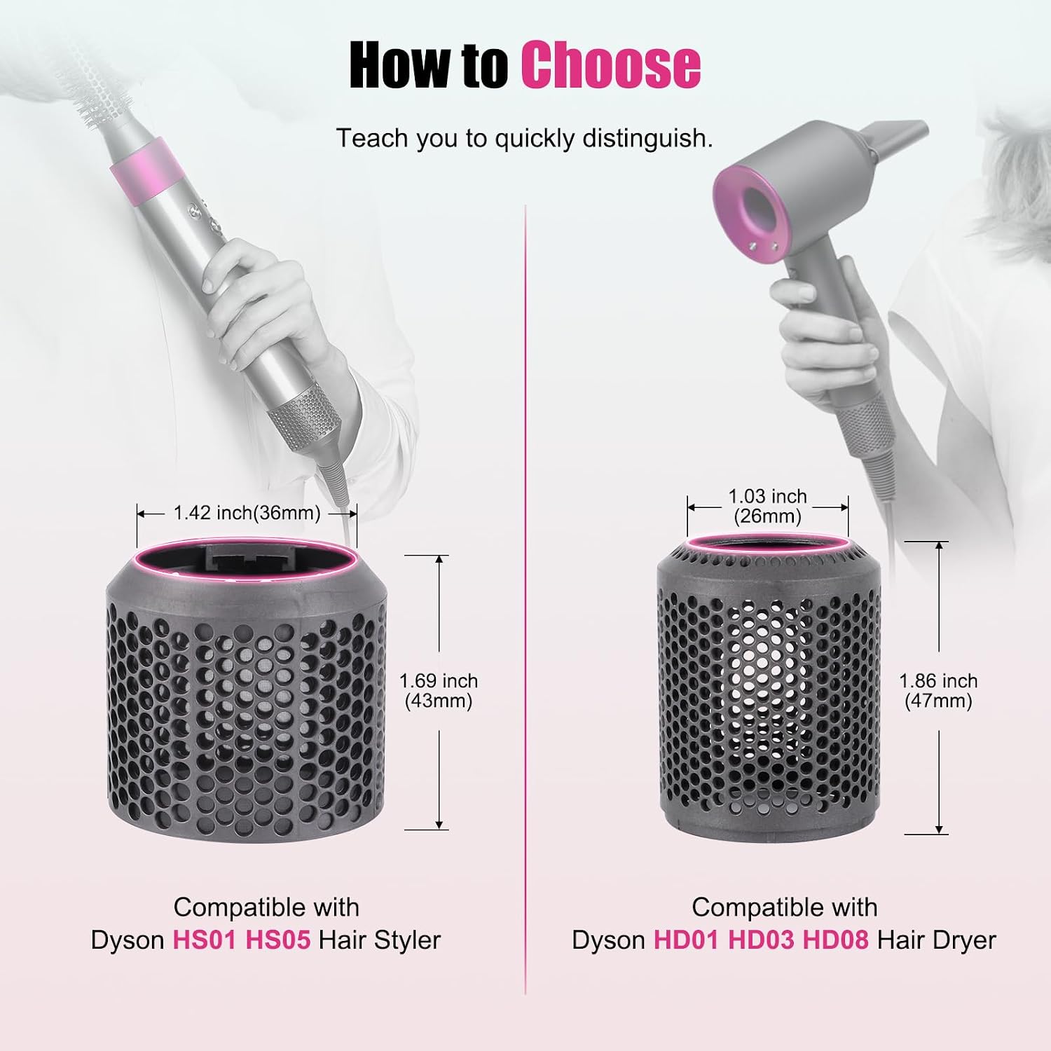 Outer Filter Cover Compatible with Dyson HS01 HS05 Airwrap Filter image 2