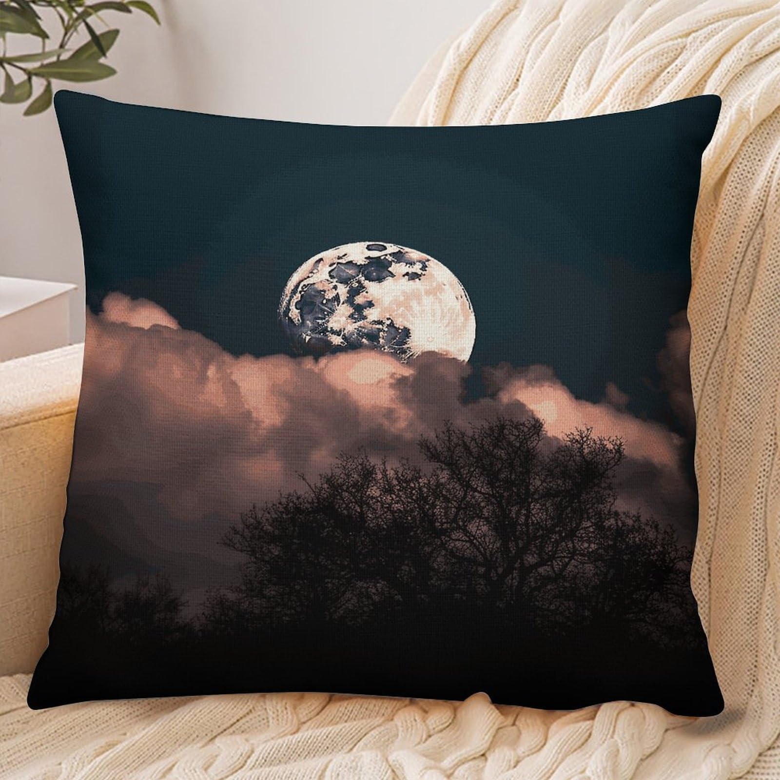 Fekiloot Style Full Moon Pillowcase Pillow Sham Pillow Case
