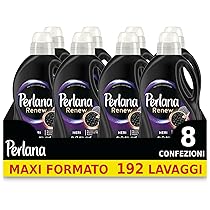 Perlana Renew Lana Nero, detersivo lavatrice per capi neri e scuri, rinnova e protegge l’intensità del colore, confezione singola da 24 lavaggi