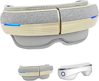 Head and Eye Massager, Air Bag, Vibration and Bluetooth Music, Forehead and Temple Massage, Eye Muscles Massage,180° Folding Design,5 Modes, Gifts for Friend, Mom and Dad