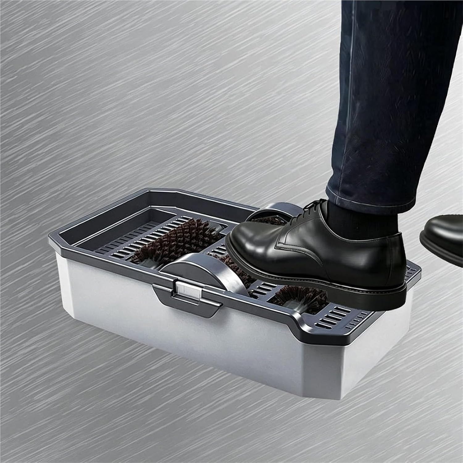Máquina Limpiadora De Suelas De Zapatos De Alta Resistencia, Limpiador De Zapatos Y Fregador De Botas, Cepillo Limpiador De Suelas De Autoservicio Con 3 Cepillos Y Almohadilla Absorbente, Para