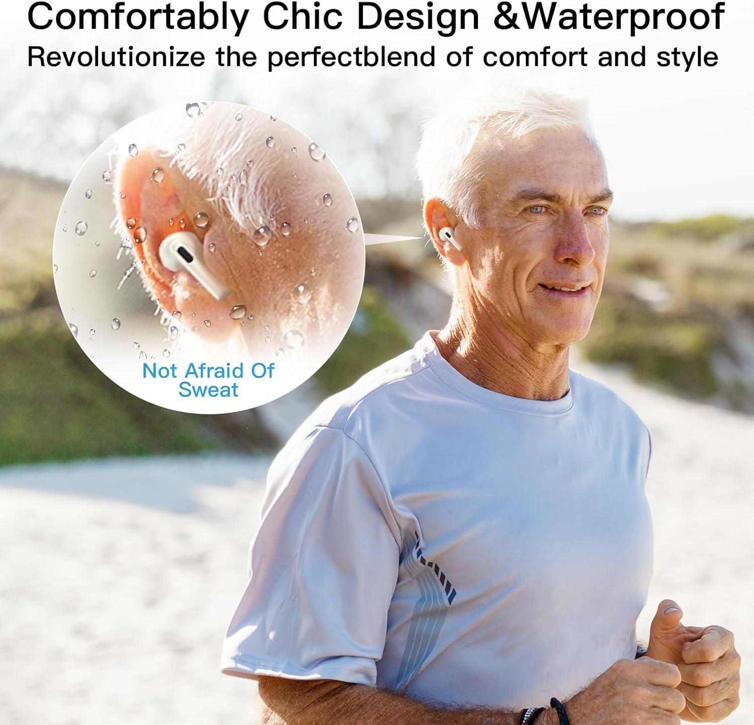 Wireless Hearing Aids, Rechargeable Hearing Aids with Bluetooth, Active Noise Cancellation Smart Hearing Aids for Seniors Adults, OTC Hearing Aids with APP Control, High-Fidelity Sound