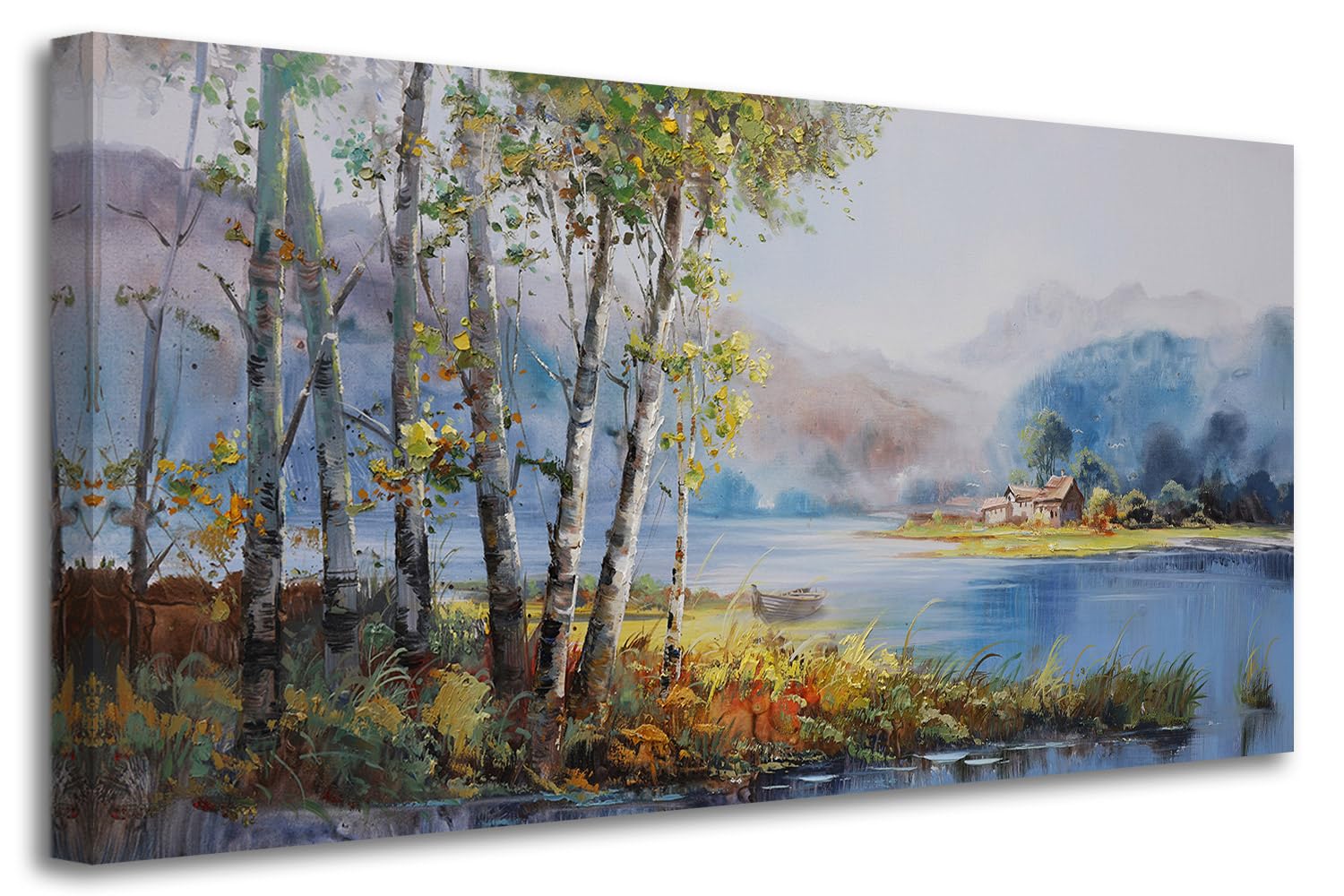 Arjun Living Room Canvas Wall Art Painting Bedroom Tree Rural Scenery Textured Picture Framed Farmhouse Artwork Home Office Dining Room Wall Decor