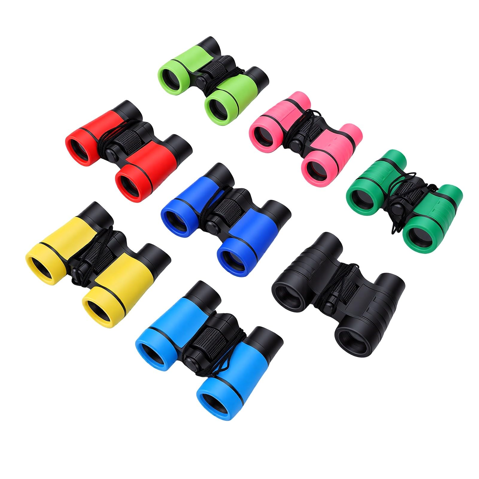 Tonysa Binocolo per Bambini 8 Pezzi con Ingrandimento 4x e Ampia Visione del Campo per attività in Classe di Campeggio di Birdwatching