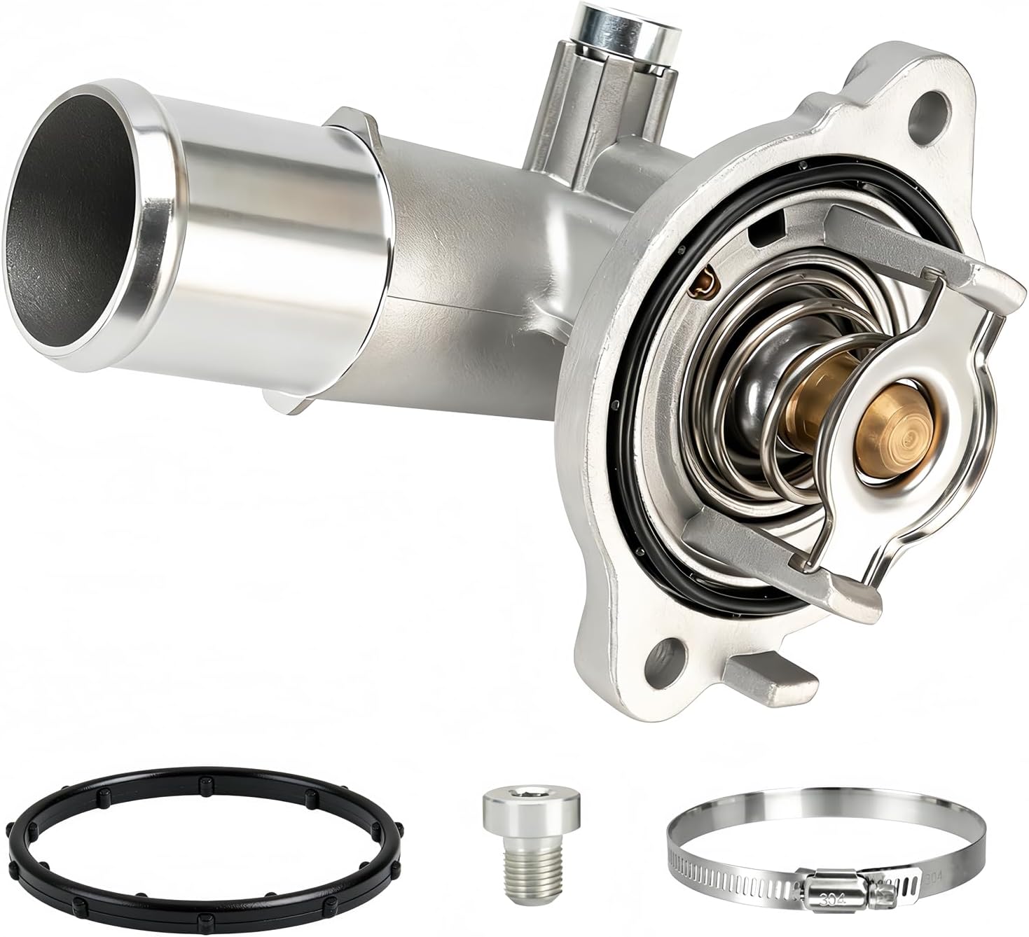 902-852 Upgrade Aluminum Thermostat Housing Assembly Fits for Dodge Durango,Jeep Grand Cherokee 2011-2015,For 2012-2018 Jeep Wrangler JK | 6 Cyl 3.6L | 5184651AG