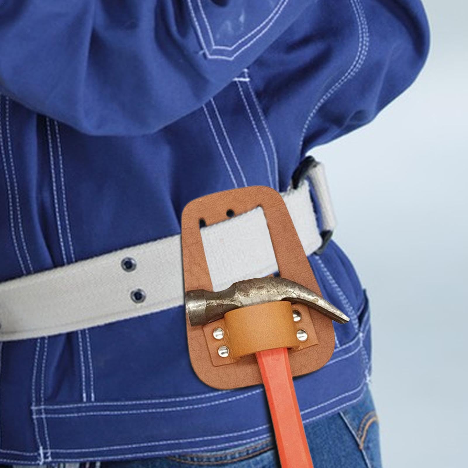 Support De Ceinture Pour Marteau - Tissu Oxford Orange - 125x100 Mm - Pour Marteau à Griffe, Maillet - Fixation Par Trou Unique