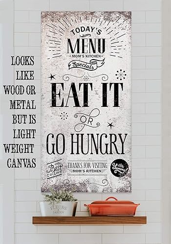 Miniatura 6 de Today's Menu Canvas Print - Classic Farmhouse Kitchen Decor, Kitchen Signs Wall Decor, Antique Style Housewarming Gift, Moms Day Gift, Rustic Metal