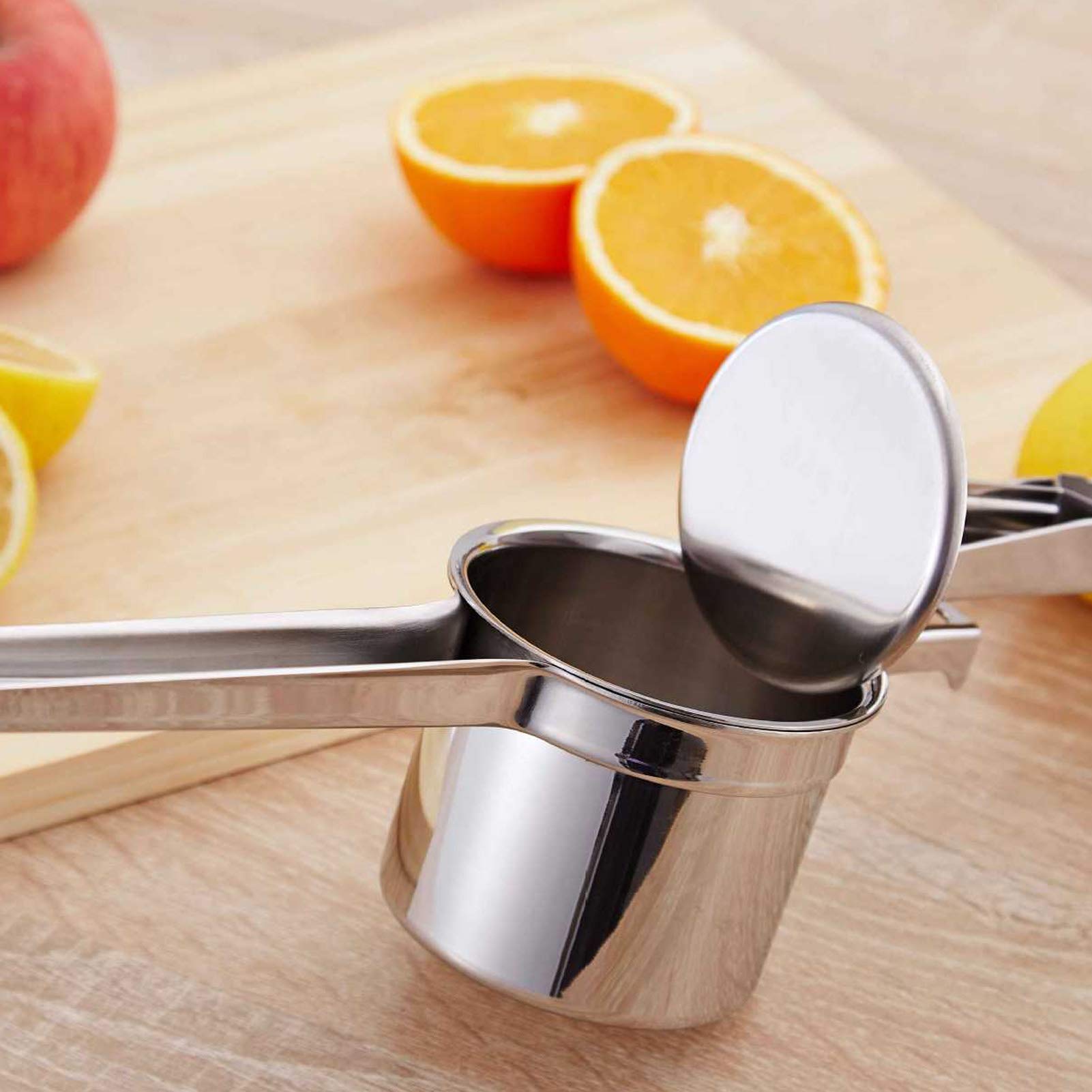 AMONIDA Spremiagrumi Manuale in Acciaio Inossidabile 316 Eccellente Spremiagrumi Manuale per Uso Domestico in Design Ergonomico da 27 Cm