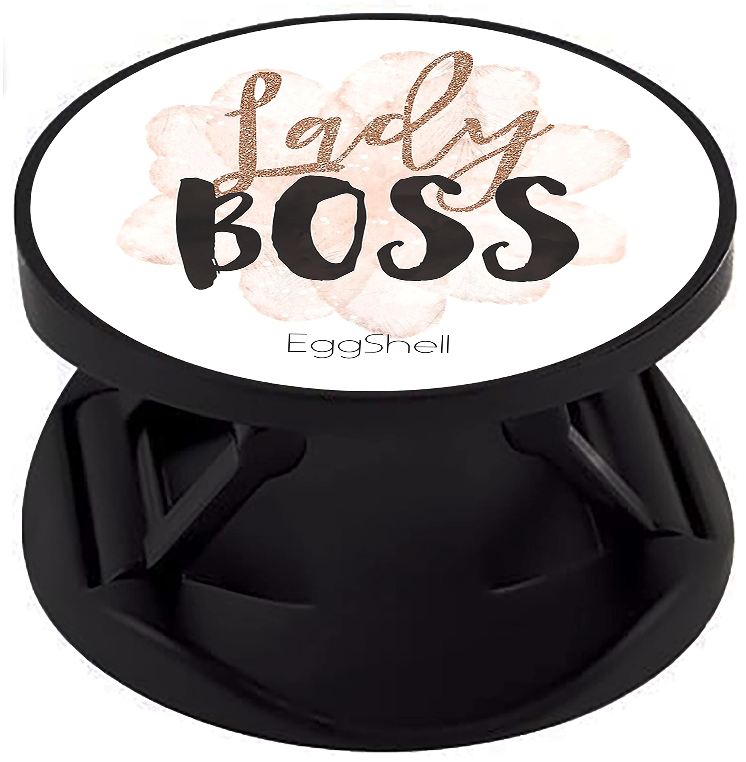 EggShell Finger Grip Socket Holder for Mobile Glossy Finish Mobile Stand and Fold Holder Mobile Back Holder Grip | Finger Grip Holder for All Smart Phones & Tablets (Golden Glitter Lady Boss)-image-34