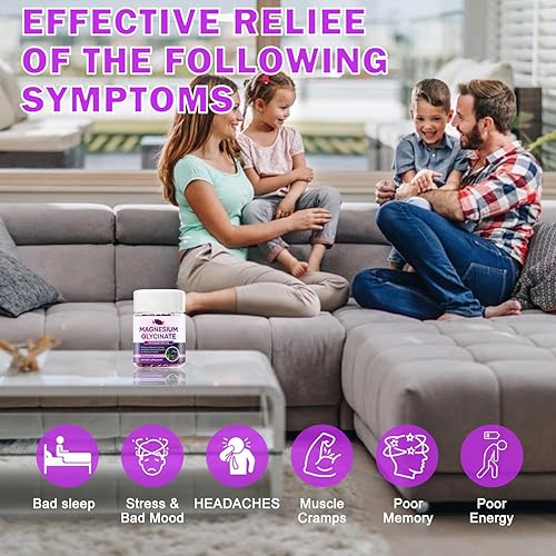 Miniatura 2 de Gomitas de glicinato de magnesio de 600 mg  Masticables de frambuesa sin azúcar con L-treonato, vitamina D3 y B6  Apoya la relajación, el sueño y la