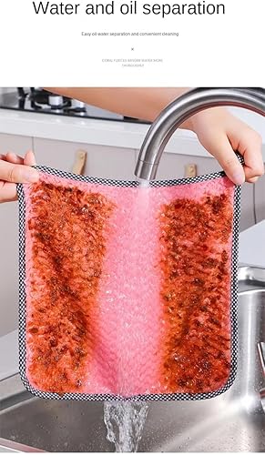 Miniatura 5 de YHL - Juego de 10 paños de cocina súper suaves y absorbentes, sin pelusas, trapo de secado rápido de 12 x 12 pulgadas, toallas de mano súper suaves