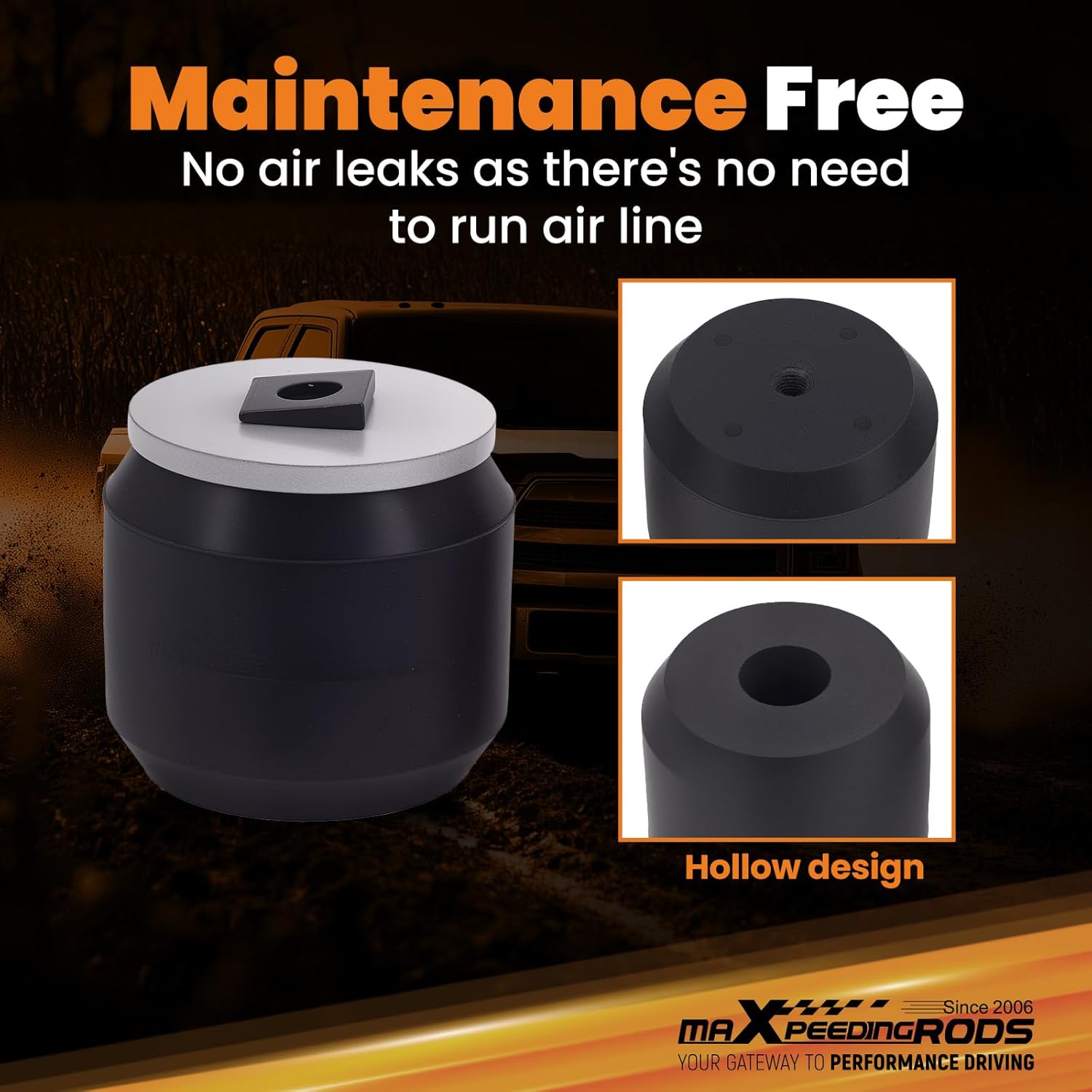 maXpeedingrods Suspension Enhancement Front Kit for Chevrolet Silverado 1999-2010, Suburban XL 2000-2020, for GMC Sierra 1999-2010, Yukon XL 2000-2020 Rubber Helper Spring Kit, Up to 14000 Lbs